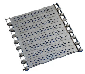Placa de corrente perfurada de Mesh Conveyor Belt Stainless Steel do fio com defletor
