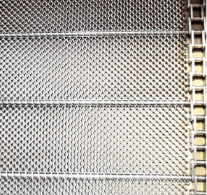 Indústria alimentar personalizada Diamond Mesh Steel Plate Conveyor Belt