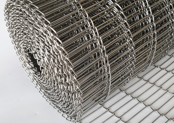304 fio de aço inoxidável Mesh Chain Link Conveyor Belt para a máquina do chocolate