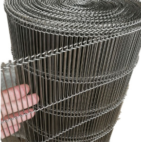 Correia transportadora lisa de aço inoxidável personalizada de Flex Belt Wire Mesh Egg
