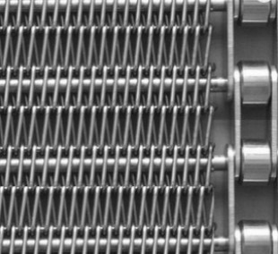 fio de metal Mesh Conveyor Flat Flex Belt de 400mm 500mm com corrente