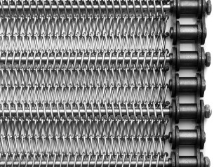 2mm transporte de correia do fio de Flex Conveyor Belt Food Grade de 316 planos