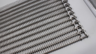 Espiral de aço inoxidável Mesh Belt Bakery Conveyor do fio SUS304
