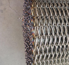 316L transporte de aço inoxidável Flex Belt Chain Link Mesh liso