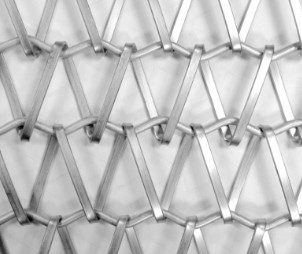 316L transporte de aço inoxidável Flex Belt Chain Link Mesh liso