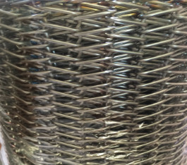 Fio liso Diamond Mesh Steel Screen Conveyor Belt do elo de corrente
