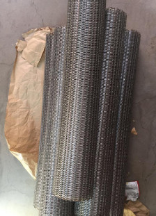 Fio liso Diamond Mesh Steel Screen Conveyor Belt do elo de corrente