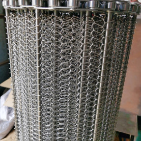 Movimentação de corrente de alta temperatura Flex Belt Wire Mesh liso da resistência para o transporte