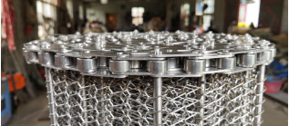 Movimentação de corrente de alta temperatura Flex Belt Wire Mesh liso da resistência para o transporte