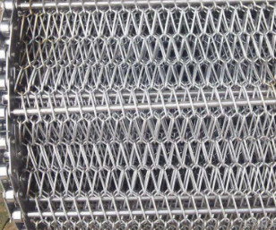 RUÍDO JIS Mesh Belt Wire Conveyor de aço inoxidável com única borda do laço