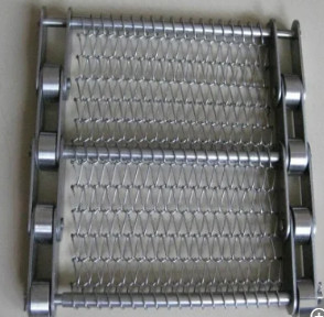 Correia transportadora de aço inoxidável Mesh Sprocket Driven de corrente do metal