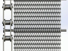 malha de aço inoxidável da tela do metal de Flex Conveyor Belt Heavy Duty do olho de 1mm