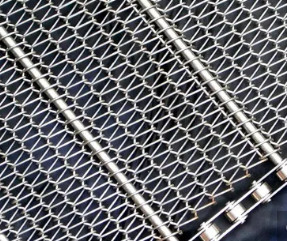 malha de aço inoxidável da tela do metal de Flex Conveyor Belt Heavy Duty do olho de 1mm