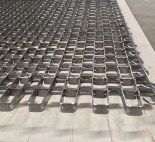304 correias transportadoras de aço inoxidável de Flex Weave Square Wire Mesh