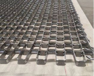 malha de aço inoxidável do metal do revestimento da parede da correia transportadora de 20cm-200cm