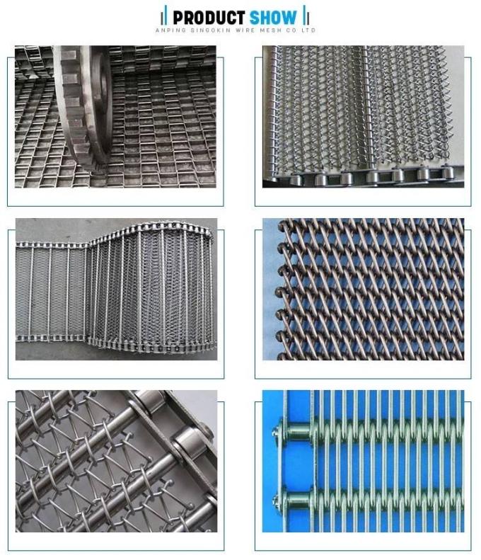 0.5mm-4mm equilibrou SS espirais prendem o forno de túnel de Mesh Belt Conveyor For Bakery 12