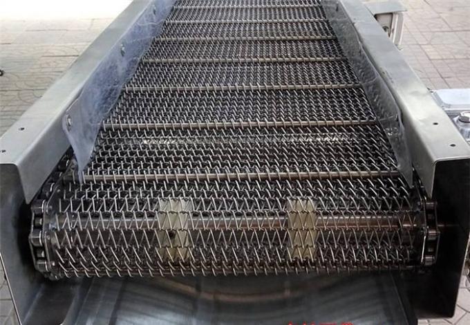 fio de metal Mesh Conveyor Flat Flex Belt de 400mm 500mm com corrente 10