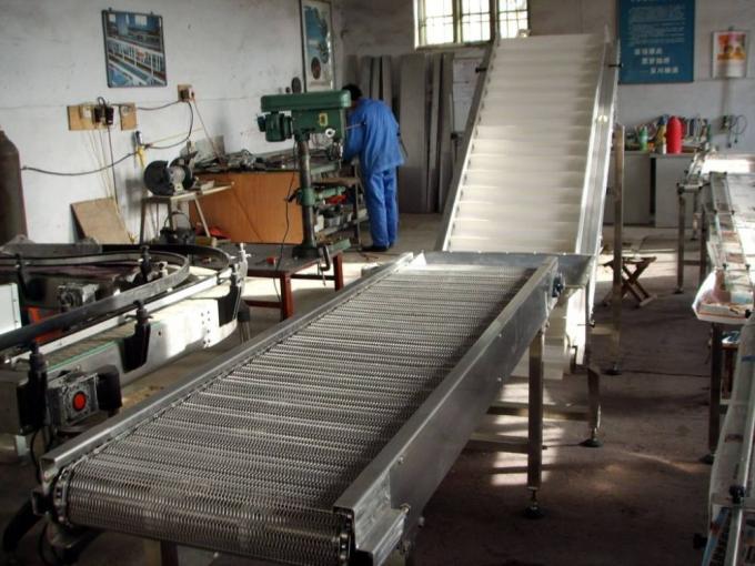 fio de metal Mesh Conveyor Flat Flex Belt de 400mm 500mm com corrente 11